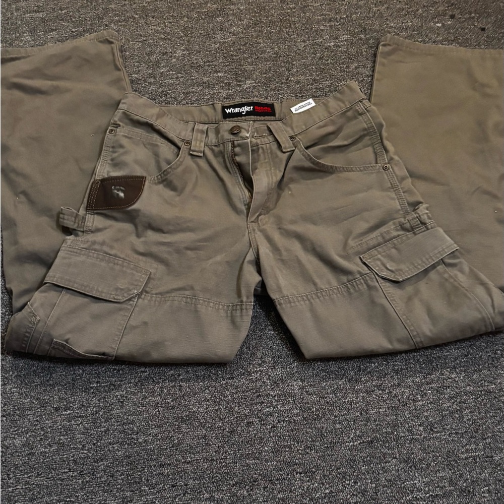 Wrangler Brown Cargo Pants Durable Cotton Blend